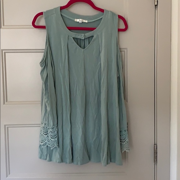 Military Hippie Tops - Military Hippie Open Shoulder Top